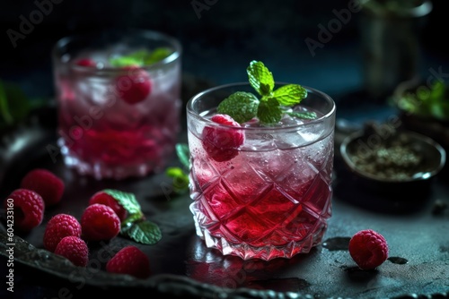 cocktail with berries