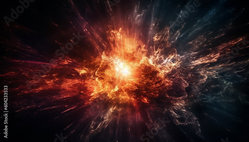 Explosive science ignites big bang, nebula, and galaxy abstracts generated by AI