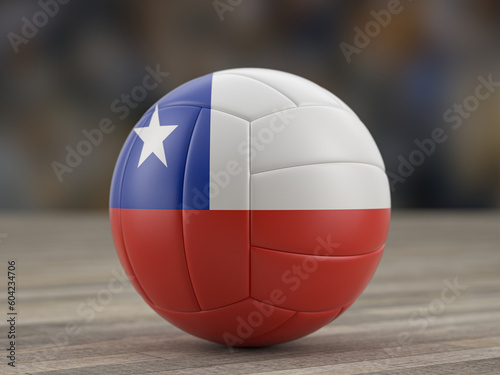 Volleyball ball Chile flag