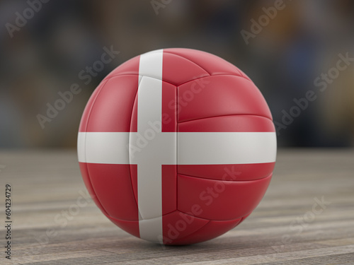 Volleyball ball Denmark flag