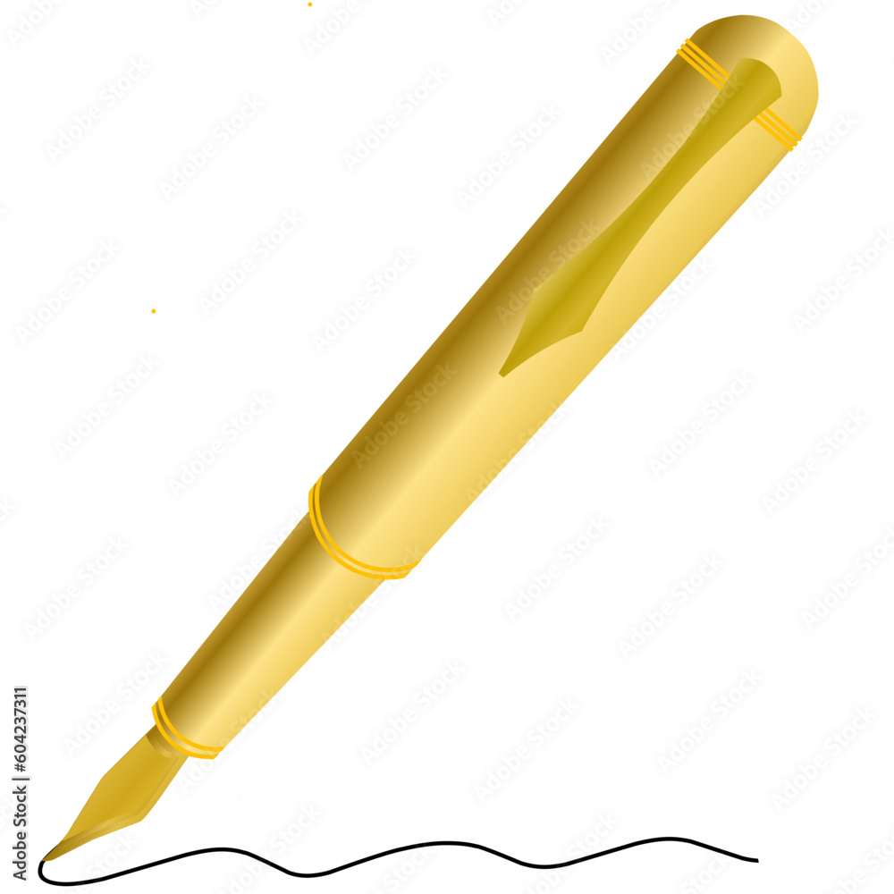 Naklejka premium fountain pen vector