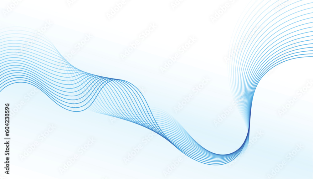Fototapeta premium abstract curvy and smooth blue lines layout banner design