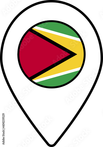 Guyana flag map pin navigation icon. Free Download Guyana flag map pin navigation icon. - GFXLoad
