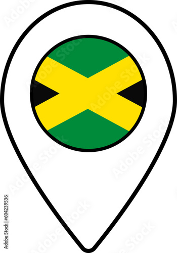 Free Download Jamaica flag map pin navigation icon. - GFXLoad