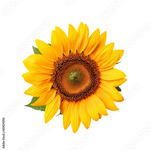 Sunflower flower with transparent background