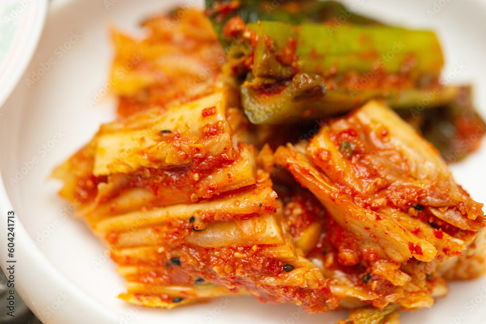 Kimchi, Korean spicy pickles dish Kimchi, Korean spicy pickles dish