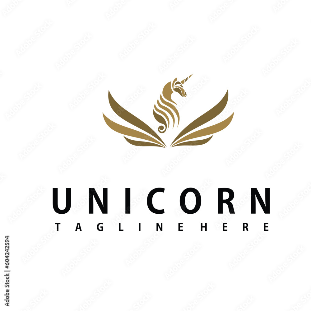 unicorn horse logo with vector logo design unicorn horse logo with vector logo design