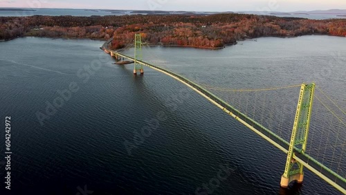 Aerial Drone Video of Maine with Fall Colors