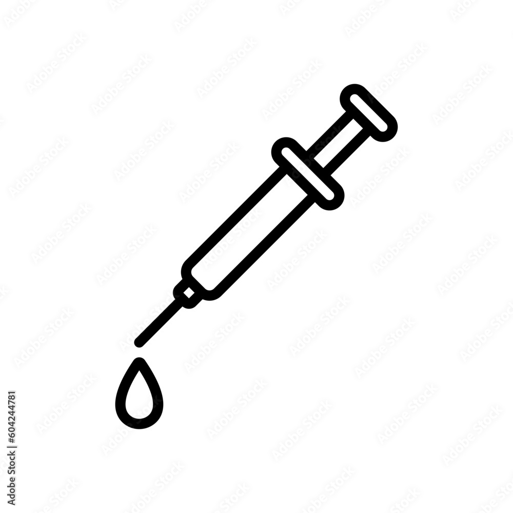 syringe sign symbol vector icon