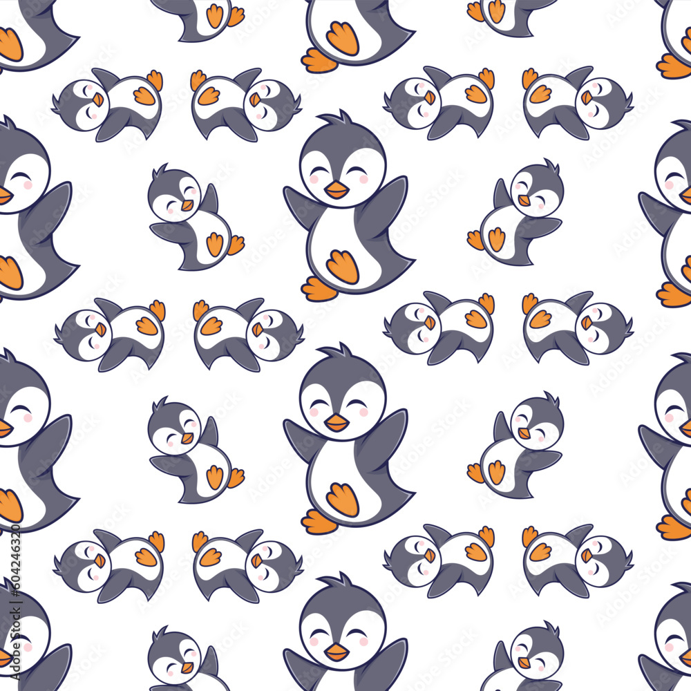 Obraz premium Pattren cute penguin