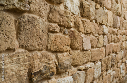 stone wall in perspective background