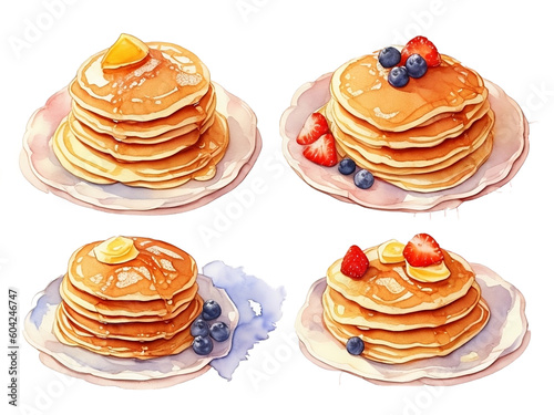 watercolor pancake