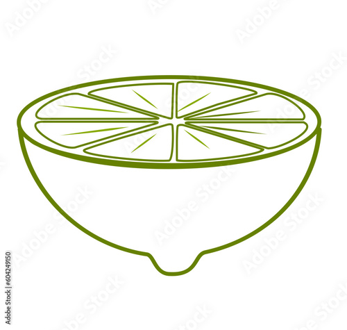 orange or lemon slice squeeze vector illustration icon
