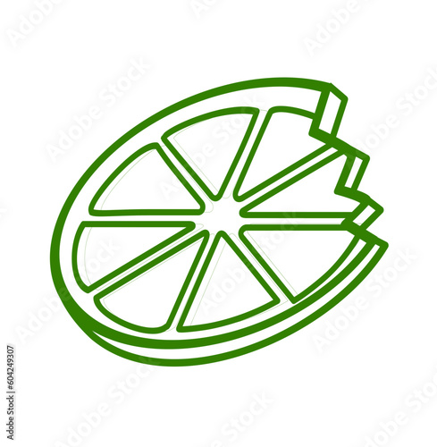 orange or lemon slice squeeze vector illustration icon
