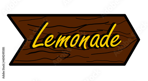 Lemonade illustration with lemon lettering
