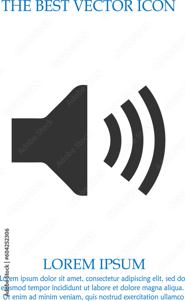 Sound symbol vector icon eps 10. Sound symbol vector icon eps 10.