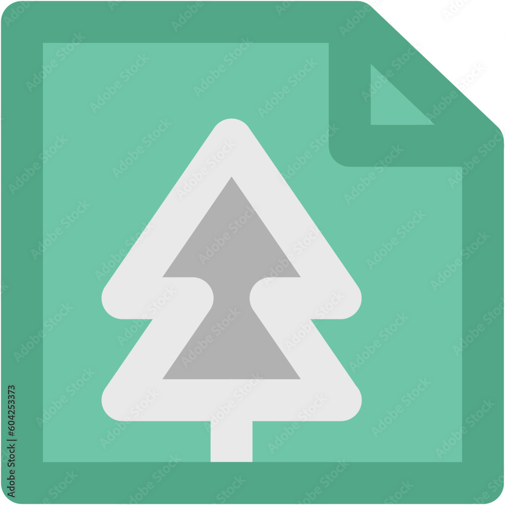 Christmas Card Bold Vector Icon


