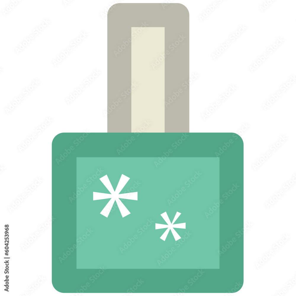 Cosmetic accessory, icon of nail polish Cosmetic accessory, icon of nail polish