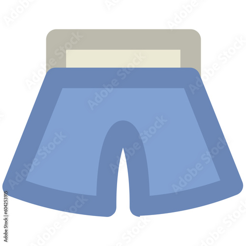 Icon vector of shorts, summer wear 