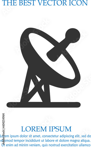 Tapety artystyczne Satellite tv vector icon. Simple isolated vector EPS 10.