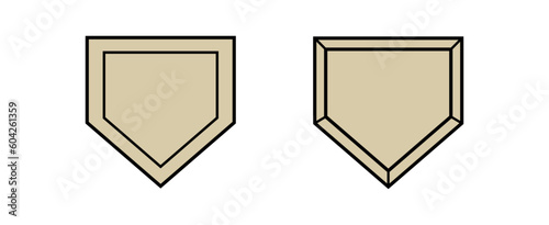 Baseball Home Plate Vector Icon. Vector Template Design. Silhouette. Playing. Home base. Sport. Diamond Baseball
