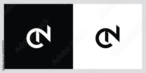 Initial CN, NC Alphabets Letters Logo Monogram