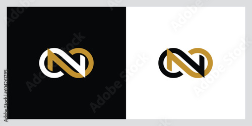 Initial CN, NC Alphabets Letters Logo Monogram