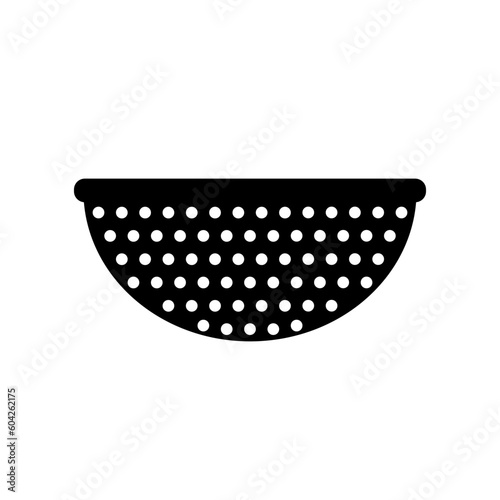 Colander icon on white.