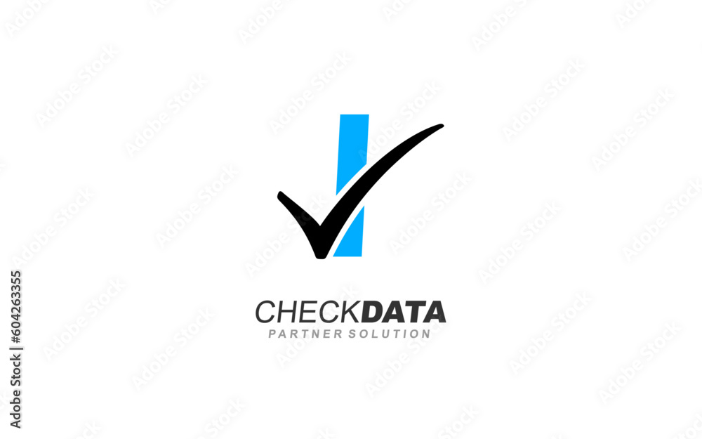 Letter I Check logo template for branding. Letter I Check logo template for branding.