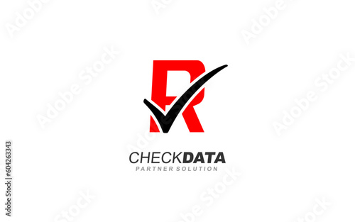 Free Download Letter R Check logo template for branding. - GFXLoad