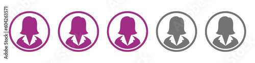 3 out of 5 women vector icon. Vector illustration.