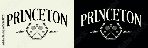 Vector typography in varsity vintage style