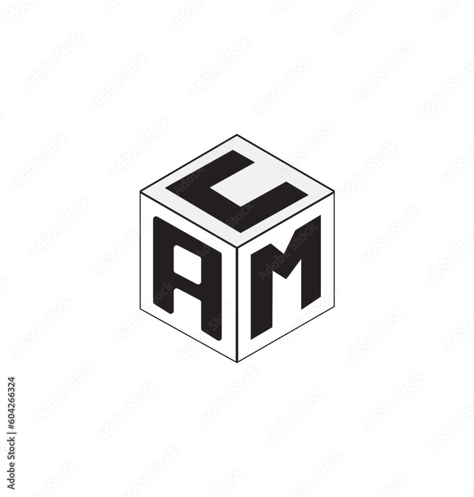 These vectors are cube letter logo design in white background. These vectors are cube letter logo design in white background.