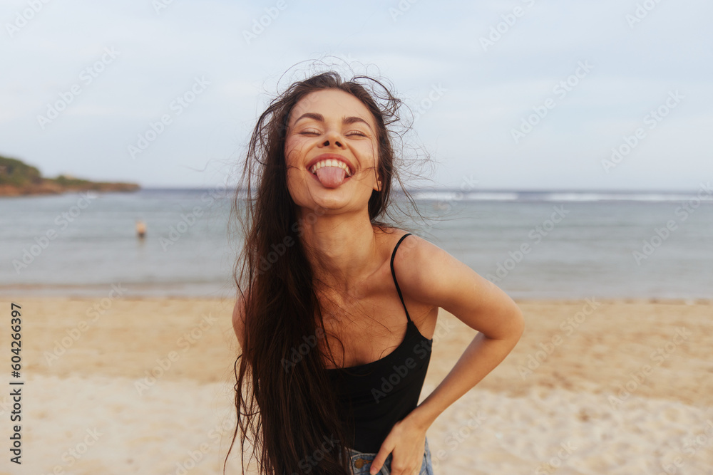 sea woman sand vacation summer smile beach lifestyle sunset peaceful ocean sea woman sand vacation summer smile beach lifestyle sunset peaceful ocean