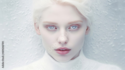Portrait of beautiful albin...