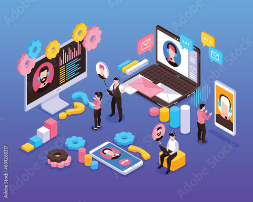Technical Support Isometric Composition