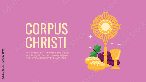 happy corpus christi banner template photo