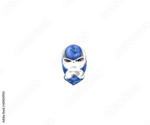 balaclava head vector, full masked head face, casual ultra head vector