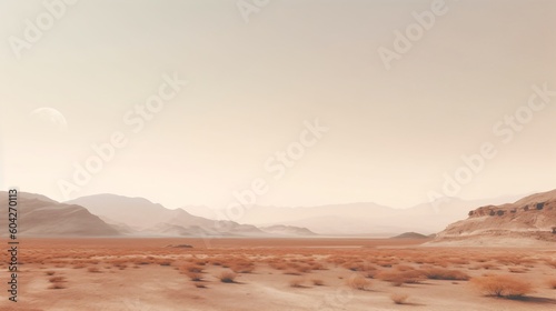 Desert landscape. Generative ai.