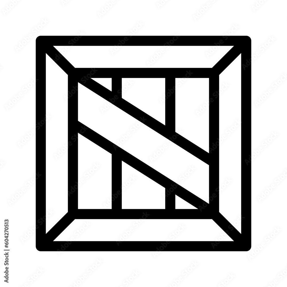 Wooden Box Icon Vector Symbol Design Illustration Wooden Box Icon Vector Symbol Design Illustration