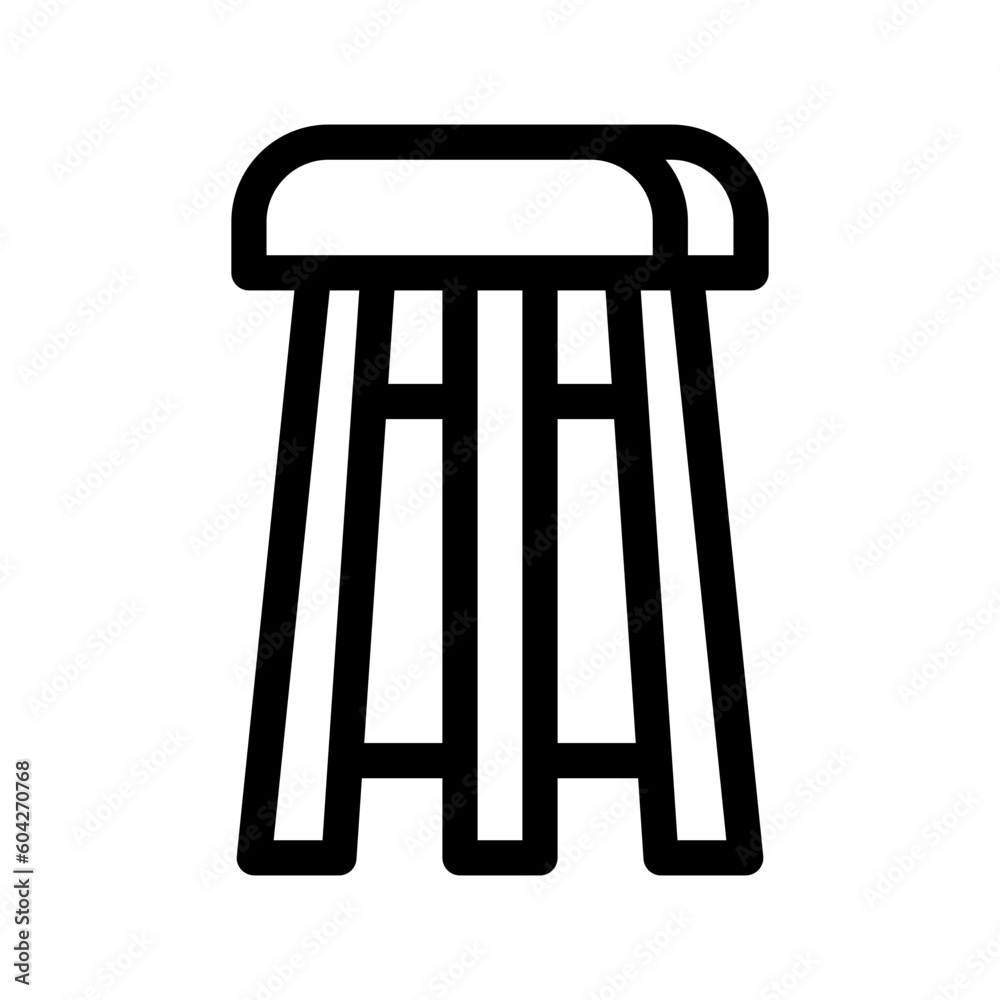 Stool Icon Vector Symbol Design Illustration Stool Icon Vector Symbol Design Illustration