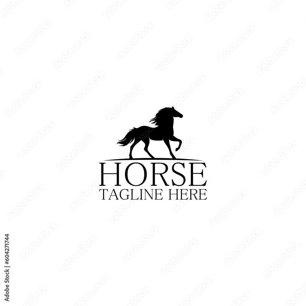 Horse logo template isolated on white background Horse logo template isolated on white background