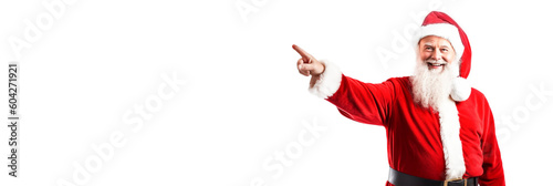 close-up of santa claus on a light background ,banner. ai