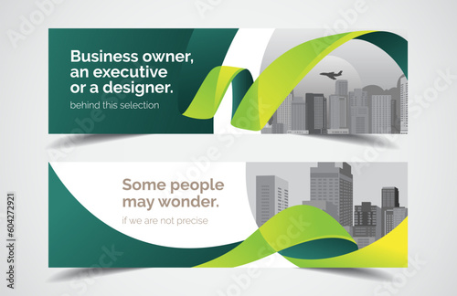 Set of modern design - Vector web banners design background or header templates, horizontal advertising business banner.