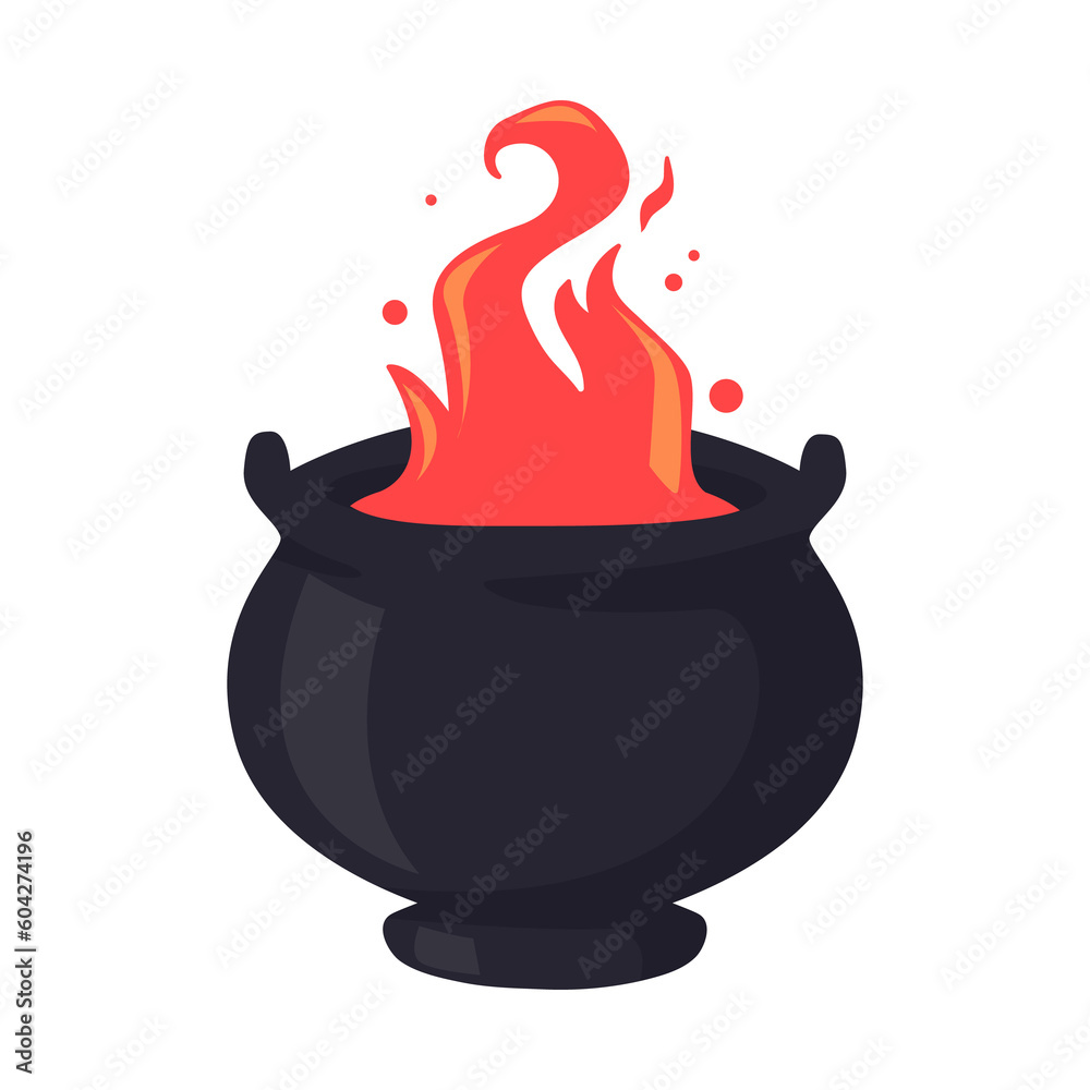 Witch's Poison Cauldron. Scary Devil's Cauldron Halloween Decoration