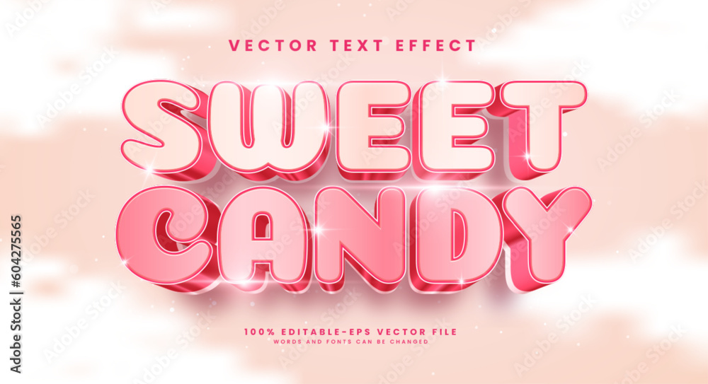 Pink sweet candy editable text style effect. Vector text effect, with luxury concept. Pink sweet candy editable text style effect. Vector text effect, with luxury concept.