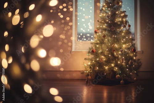 christmas tree in living room -Ai