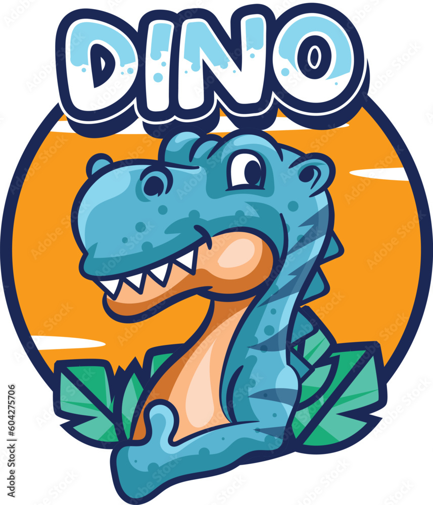 Cute Dinosaur mascot vector Cute Dinosaur mascot vector