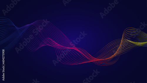 抽象的なカラフルな波形の背景