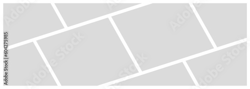 Pictures or photos frame collage. comics page grid layout abstract photo frames and digital photo wall template